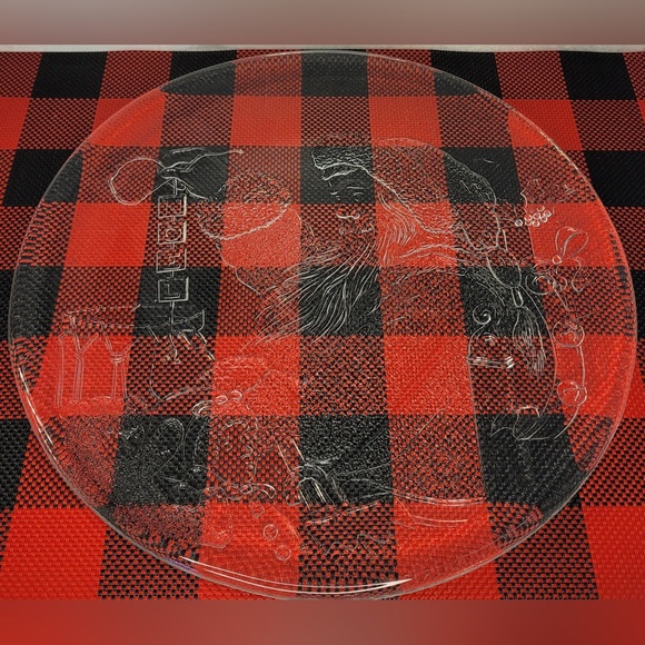 Santa Claus Noel 12.25 Inch Serving Platter by Libbey - Vintage - Picture 6 of 7